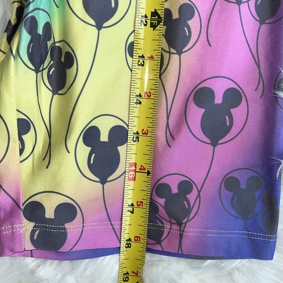 NWOT Disney Rainbow Mickey Mouse Balloon Bike Shorts Size M - Picture 5 of 9